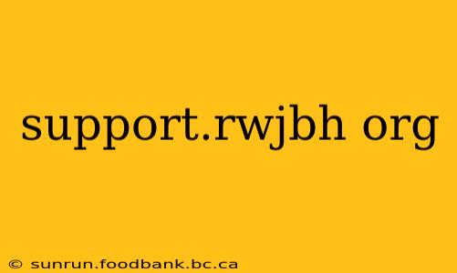 support.rwjbh org