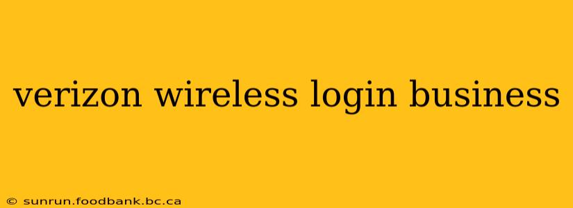 verizon wireless login business