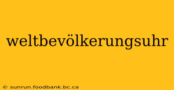weltbevölkerungsuhr