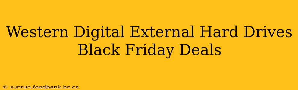 Western Digital External Hard Drives Black Friday Deals