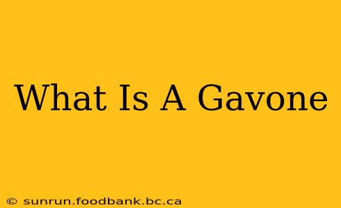 What Is A Gavone