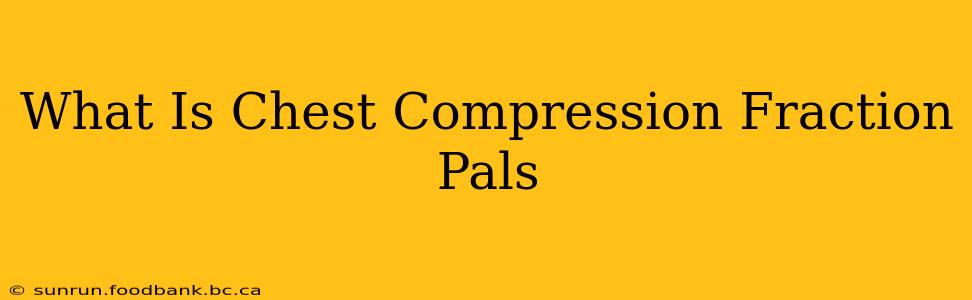 What Is Chest Compression Fraction Pals