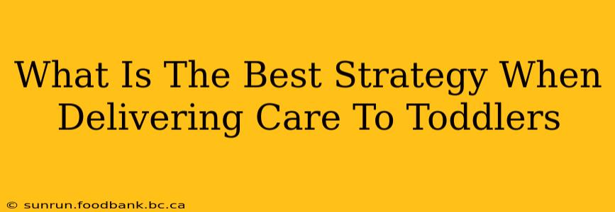 What Is The Best Strategy When Delivering Care To Toddlers