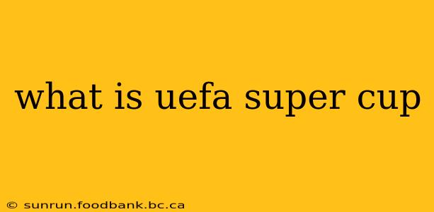 what is uefa super cup