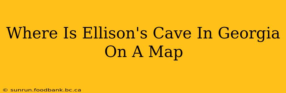 Where Is Ellison's Cave In Georgia On A Map