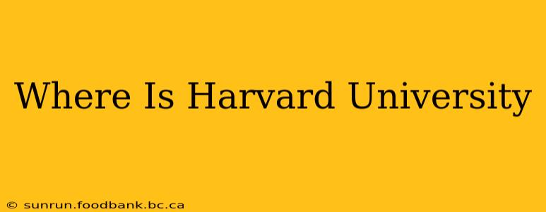 Where Is Harvard University
