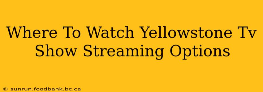 Where To Watch Yellowstone Tv Show Streaming Options