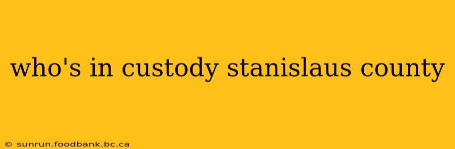who's in custody stanislaus county