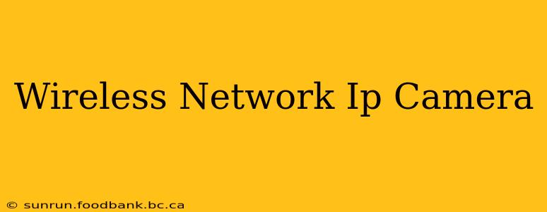 Wireless Network Ip Camera