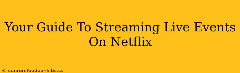 Your Guide To Streaming Live Events On Netflix