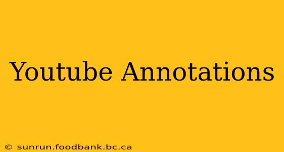 Youtube Annotations