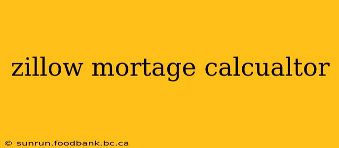 zillow mortage calcualtor